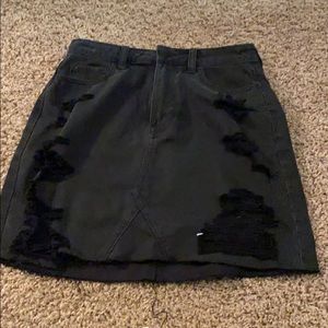 Black Hollister Jean skirt